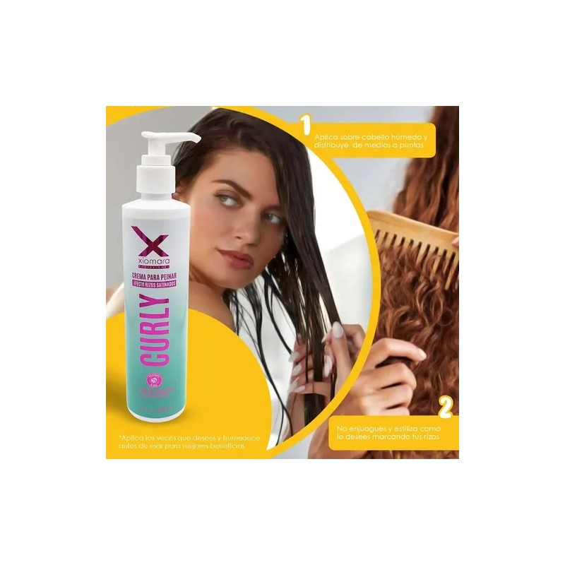 Crema Para Peinar Curly Para Rizos Satinados Xiomara 250g