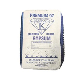 Greenway Biotech Gypsum Powder Calcium Sulfate to Improves Soil Drainage and Soil Water Relations- 100% Water Soluble Contains 97% Calcium Sulfate Dihydrate, 22.5% Calcium, and 18% Sulfur- 50 Pounds