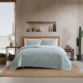 Wrangler - Full/Queen Quilt Set, Reversible Bedding with Matching Shams, Yellowstone Inspired, Super Soft Home Decor (Prarieland Paisley Blue, Full/Queen)