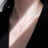 Birthday Christmas Gifts for Women Friends Lightning Bolt Necklace silver