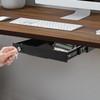 14" Under Desk Mounted Sliding Pull-out Drawer for Office Desk
