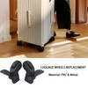 2 Pair Replacement Wheels for Luggage 360 Swivel Dual Suitcase