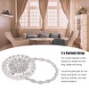 2Pcs Magnetic Curtain Tiebacks Stainless Steel Sparkling Crystal Flower Curtain
