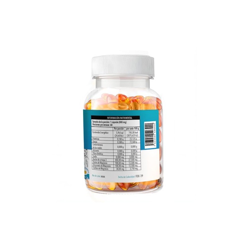 Triple Magnesio Duo Pack con Omega-3, 60 Cápsulas por Frasco