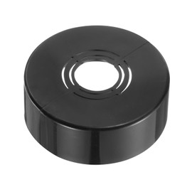 uxcell Wall Split Flange, 1 Pcs 70x25 mm - Cuttable ABS Round Escutcheon Plate Cover Buckle, Shower Arm Flange for 20/25/33mm(0.8/1.0/1.3 Inch) Water Pipe Faucet Decoration (Black)