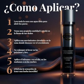 THE SHAVING CO Bálsamo para crecimiento de barba y bigote. EXTRA FUERTE - Estimula y Fortalece tu Barba y Bigote - Contiene INGREDIENTES 100% NATURALE