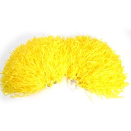 Alomejor Cheerleading Pom Poms Cheerleader Pompoms for Ball Dance Evening Dress Party Sports (Yellow)