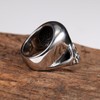 Black Stainless Steel Men's Cool Skull Head Solid Ring Punk