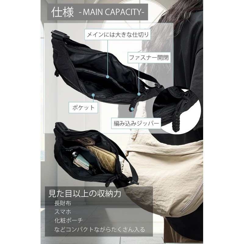 MIKA & MAYA Women's Round Shoulder Bag, Crescent-Shaped, Body Bag,