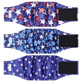 Paw Legend Washable Dogs Diapers Male Dog Belly Bands for Male Dogs Diapers Reusable Puppy & Doggie Diapers Male (3 Pack, X-Small)