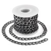 Crafans 5 Meters Aluminium Curb Chains Black Twisted Extender Chains
