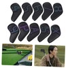 Totority 10Pcs PU Golf Club Head Cover Durable Putter Sleeves