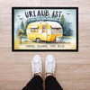 SpecialMe® Doormat Camping Saying Urlaub ist da wo wir parken