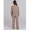 ANRABESS Women 2 Piece Lounge Pajamas Sets Casual Ribbed Knit