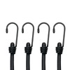 Premium Quality Rubber Rope with Hooks 24in, Super Strong Black