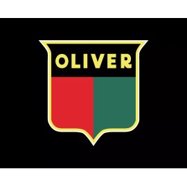 Oliver Tractor Vintage  Logo Emblem Recreated Sticker Decal - 3.50 Inches x 3.64 Inches