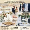 Round Gold Table Number Holders, 16 Pack 3.35 Inch Desktop
