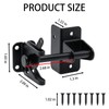 Self-Locking Gate Latch, Heavy Duty Gravity Fence Latch for Wooden