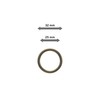 Interdeco Curtain Pole Rings with Pleat Hooks/Curtain Rings in Antique