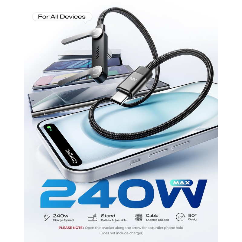 LOOHOI USB C to USB C Cable, 240W Fast Charging
