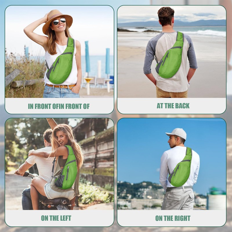 ZOMAKE Sling Backpack 10L - Small Crossbody Backpacks Waterproof Sling