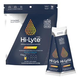 Sobres de hidratación Hi-Lyte Pro - 16 sobres individuales  Naranja  Polvo electrolítico con sabor  Sin azúcar, cero carbohidratos, cero calorías     