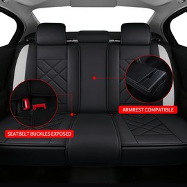 TTX LIGHTING Car Seat Covers Fit for Hyundai Santa Cruz 2022 2023 2024 2025 - Breathable Leather Waterproof Full Set Protector 5 Seats(Black & Light Gray)