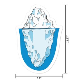 MightySkins Iceberg Peel and Stick Art Removable Cute Stylish Funny Cartoon Dorm Room Decor Vinyl Wall Decals Sticker, 12" On Its Longest Side