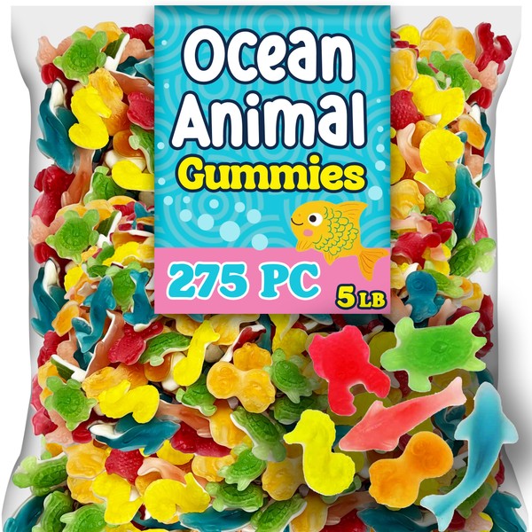 Fish Candy Ocean Gummies, 5 Lbs Bulk, Ocean Friends Sea
