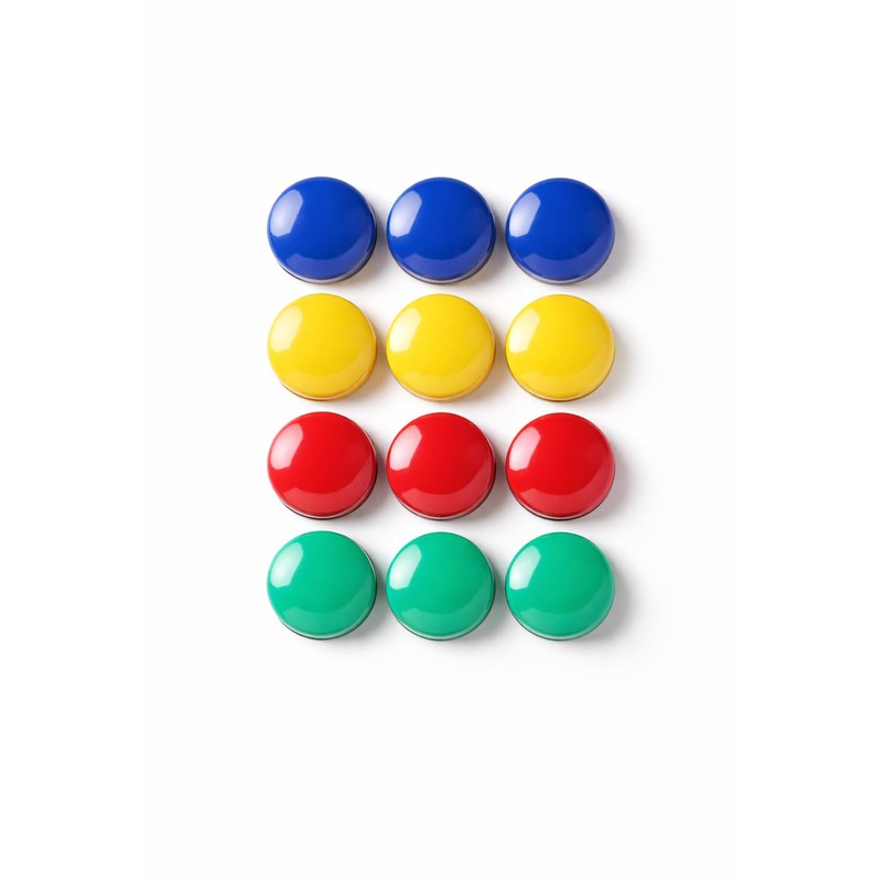 Fridge Magnets Strong Magnetic Buttons for Refrigerator 12Pcs