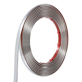 MECCANIXITY Wall Molding Trim, 0.47 Inch x 16 ft Self Adhesive Molding, Foam Trim Molding for Wall Window Frame Ceiling DIY Decoration, Silver