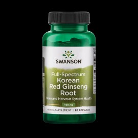 Swanson Full Spectrum Korean Red Ginseng Root Capsules, 400 mg, 90 Count