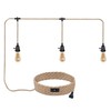 ALAISLYC 3 Plug-in Pendant Lights Kit - Hemp Rope Cord
