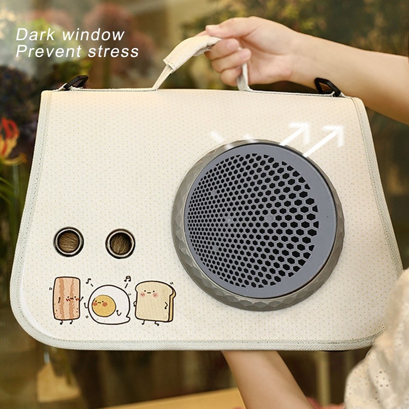 Cat Space Capsule Carrier Breathable Mesh Cover Large Capacity PU