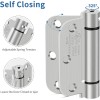 IOQ 4 Pack 3.5 Inch Self Closing Door Hinges 5/8"