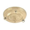 B&P Lamp® 3 Loop Embossed, Solid Brass Canopy, Unfinished Brass