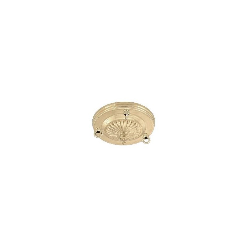 B&P Lamp® 3 Loop Embossed, Solid Brass Canopy, Unfinished Brass