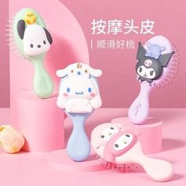 Miniso Sanrio Series 3D Massage Airbag Hair Brush, Portable Cute Mini Comb My Melody [Pink] 20ea