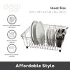 Oggi Compact Dish Drying Rack - Black Steel Drainer, Racks