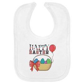 Azeeda 'Happy Easter' Soft Cotton Baby Bib (BI00056188)