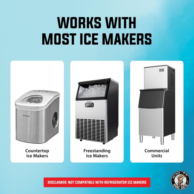 HVAC Guys Ice Machine Cleaner and Descaler 16oz (5 Uses)