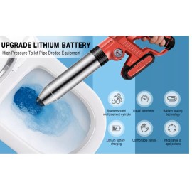 Huxing Electric Toilet PlungerDrain Clog Remover Tools