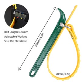 OWLMATE Strap Wrench 9 Inch, Oil Filter Wrench for Universal Oil Filter Wrench for Plumbing, Oil Filter, Shower Heads, Jar Opener