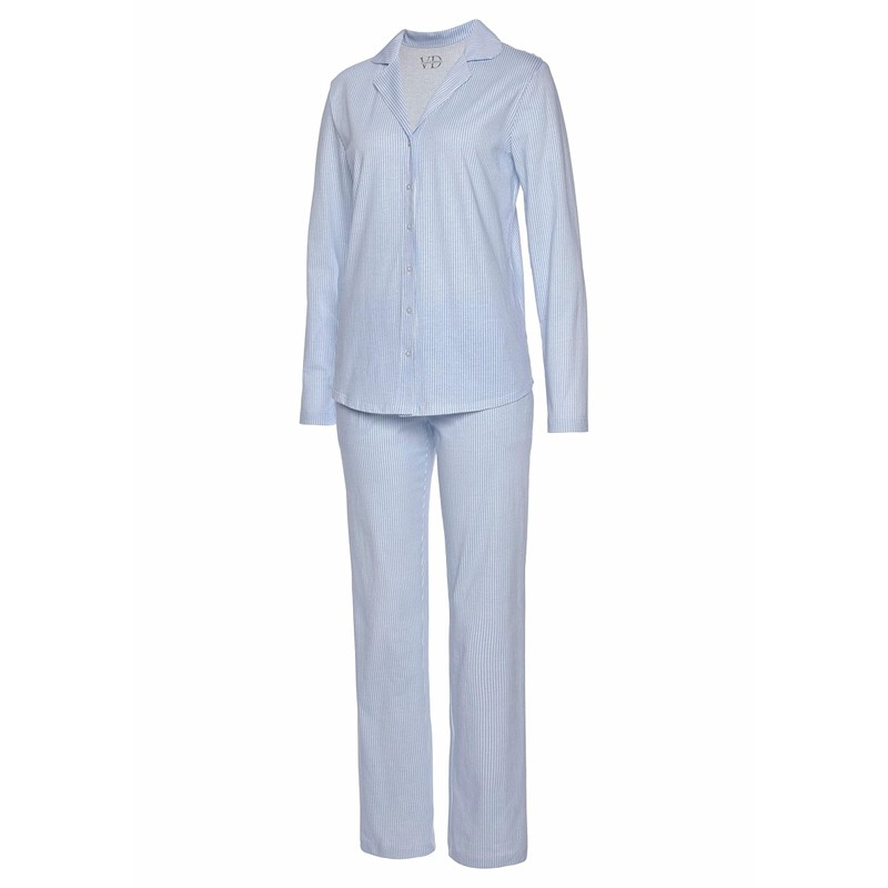 Lascana Women's Vivance Dreams Soft Cotton Pyjamas in Timeless Striped
