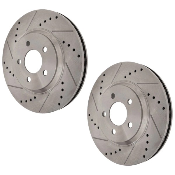 Evan-Fischer Front Brake Disc Rotors For Ford Mustang 2005 2006