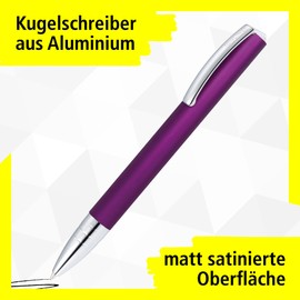 ONLINE Kugelschreiber Vision Purple I Drehkugelschreiber mit Standard Großraummine in Strichstärke M, Schreibfarbe Schwarz I Eleganter Kulli mit matter Oberfläche in Geschenkbox