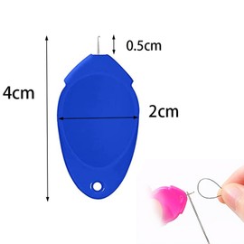 XINCHENG 10 Pieces Needle Threader, Plastic Sewing Needle Threader, Oval Plastic Needle Threader Hand Sewing Tool, Thumb Shape Simple Threading Machine Needle Threader