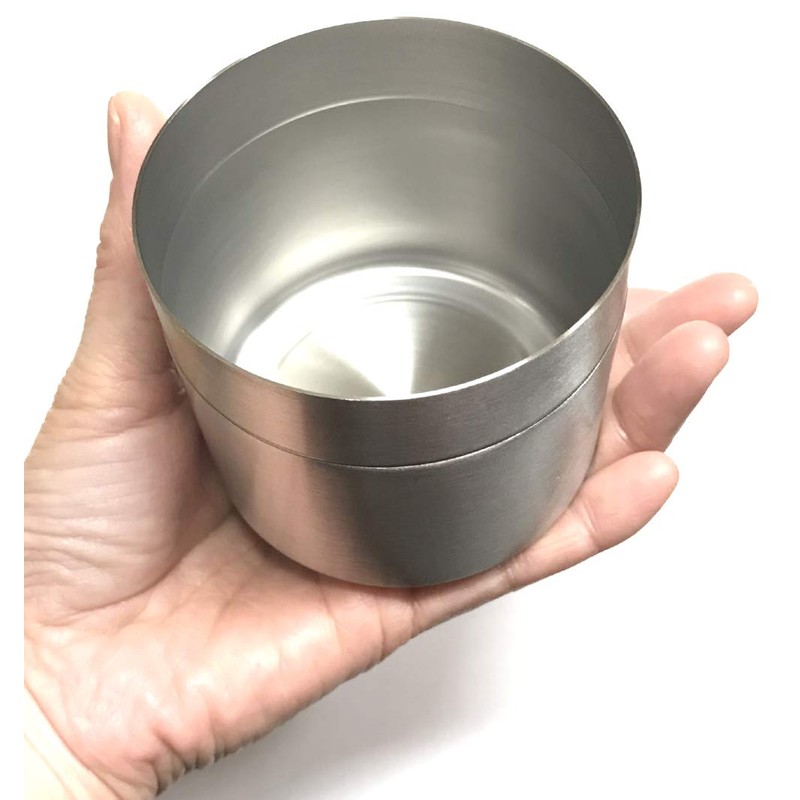 Okadaen Matcha Sifter Can with Tea Top, Stainless Steel, Small
