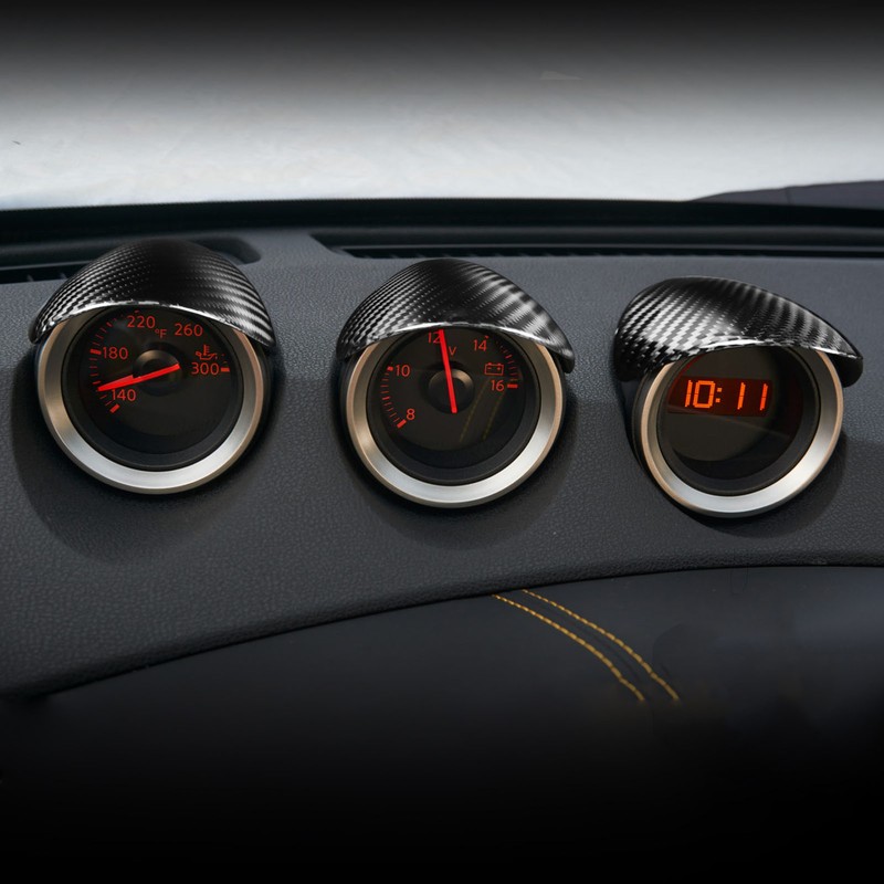 Dashboard Gauge Cover Decoration Carbon Fiber Replacement for NISSAN 370Z