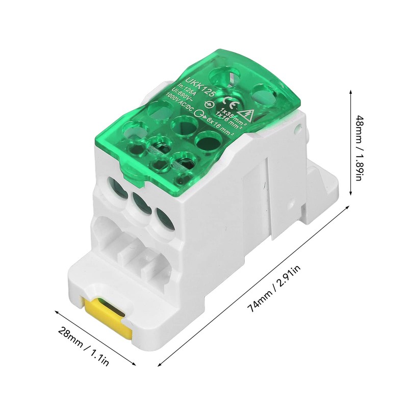 Distribution Box, UKK-125A 690V DIN Rails Terminal Block Distribution Box,